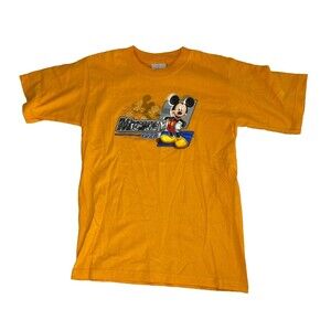 Disney Store Youth Kids Size M Mickey Mouse 1928 T Shirt Yellow Disney World